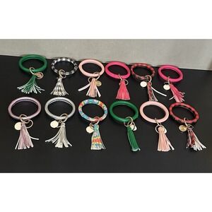 Oversized Tassels Wristlet Keychain Bracelet‎ Key Ring Lot